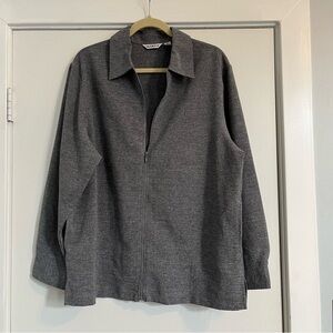 Y2K Blast zip up lightweight jacket or top gray pockets women’s size medium